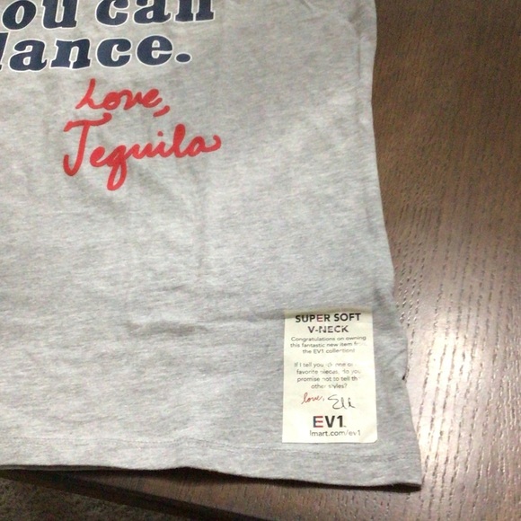 Gray Short Sleeve Tee with Blue and Red Print - Picture 3 of 7